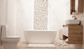 modern bathroom interior with decorative elements space for text 2