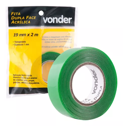 FITA DUPLA FACE ACRILICA 19MMX02M VONDER