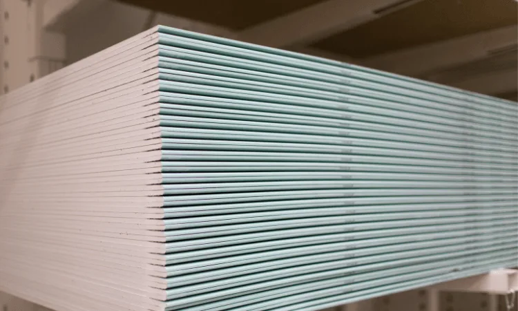 Chapa de gesso utilizada no sistema drywall